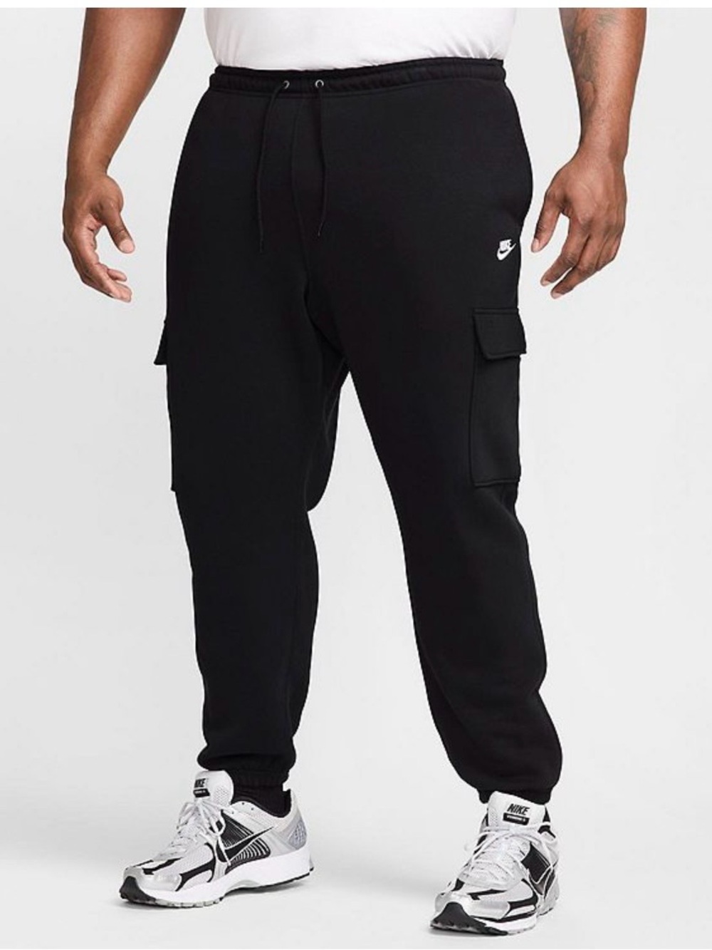 Mens Nike Big & Tall Nike Fleece Cargo Pants Size 4XL Black NWT Sweatpants